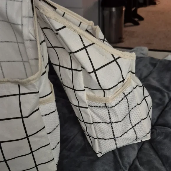 Set of Two Grid Pattern Storage Baskets - Picture 2 of 2